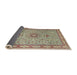 Sideview of Traditional Sienna Brown Medallion Rug, tr4779