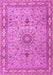 Medallion Pink Traditional Rug, tr4779pnk