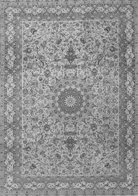 Medallion Gray Traditional Rug, tr4779gry