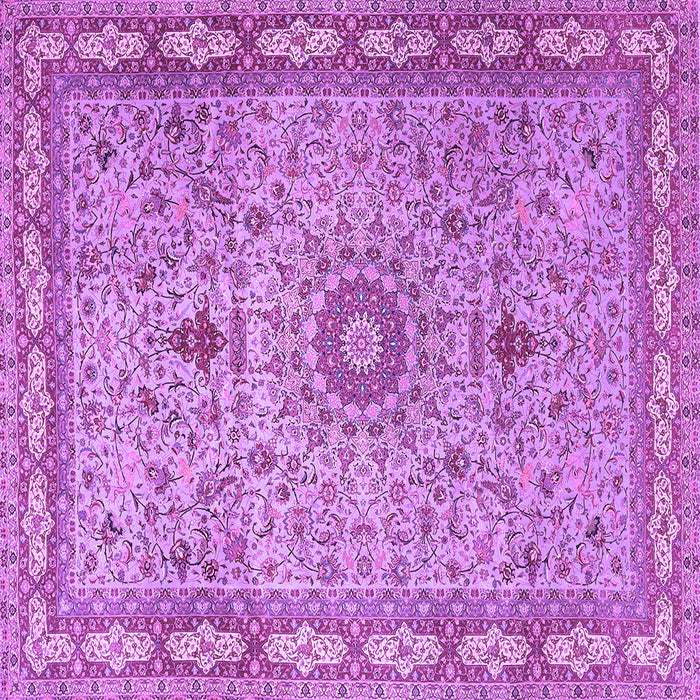 Square Medallion Purple Traditional Rug, tr4779pur