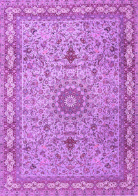 Medallion Purple Traditional Rug, tr4779pur