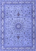 Medallion Blue Traditional Rug, tr4779blu