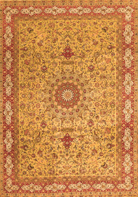 Medallion Orange Traditional Rug, tr4779org