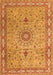 Medallion Orange Traditional Rug, tr4779org