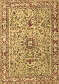 Medallion Brown Traditional Rug, tr4779brn