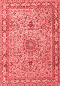 Medallion Red Traditional Rug, tr4779red