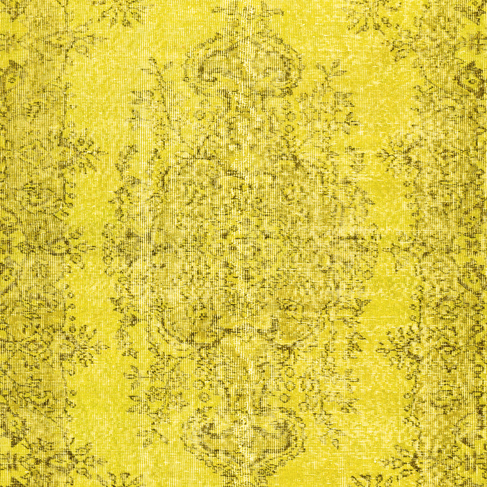 Machine Washable Persian Yellow Traditional Rug, wshtr477yw
