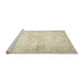 Sideview of Machine Washable Traditional Gold Rug, wshtr478