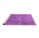 Sideview of Machine Washable Persian Purple Traditional Area Rugs, wshtr4780pur