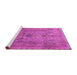 Sideview of Machine Washable Persian Pink Traditional Rug, wshtr4780pnk