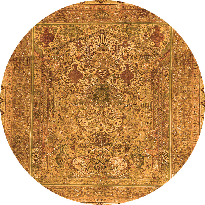 Machine Washable Persian Orange Traditional Area Rugs, wshtr4780org