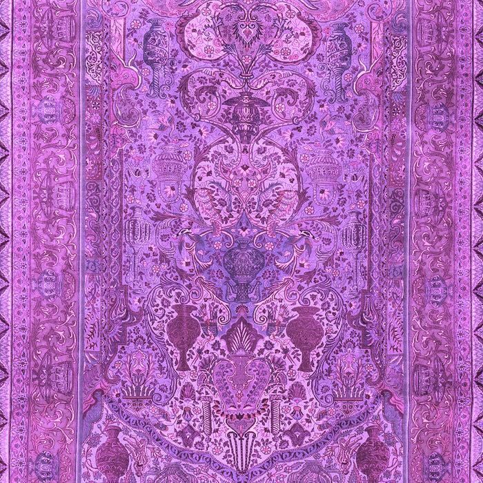 Machine Washable Persian Purple Traditional Area Rugs, wshtr4780pur