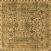 Square Persian Brown Traditional Rug, tr4780brn