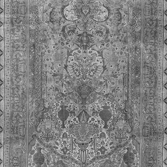 Serging Thickness of Machine Washable Persian Gray Traditional Rug, wshtr4780gry