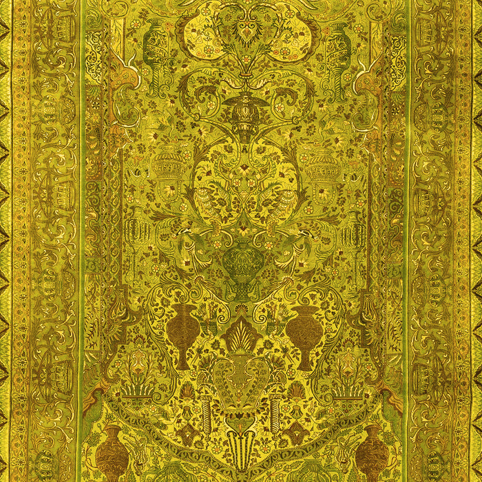 Machine Washable Persian Yellow Traditional Rug, wshtr4780yw