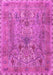 Machine Washable Persian Pink Traditional Rug, wshtr4780pnk