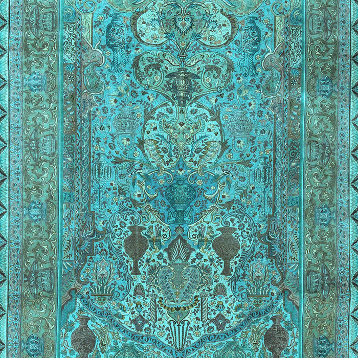 Machine Washable Persian Light Blue Traditional Rug, wshtr4780lblu