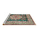 Sideview of Machine Washable Traditional Sepia Brown Rug, wshtr4781