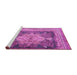 Sideview of Machine Washable Persian Pink Traditional Rug, wshtr4781pnk