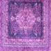Square Persian Purple Traditional Rug, tr4781pur