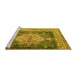 Sideview of Machine Washable Persian Yellow Traditional Rug, wshtr4781yw