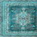 Square Persian Light Blue Traditional Rug, tr4781lblu