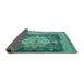Sideview of Persian Turquoise Traditional Rug, tr4781turq