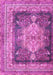 Machine Washable Persian Pink Traditional Rug, wshtr4781pnk