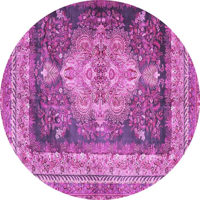 Round Persian Pink Traditional Rug, tr4781pnk