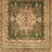 Square Machine Washable Persian Brown Traditional Rug, wshtr4781brn