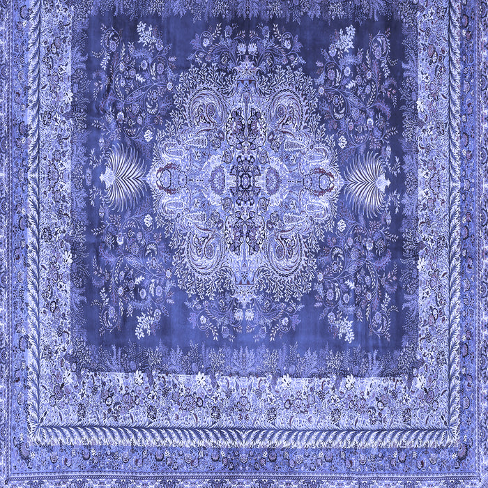 Square Persian Blue Traditional Rug, tr4781blu
