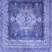 Square Persian Blue Traditional Rug, tr4781blu