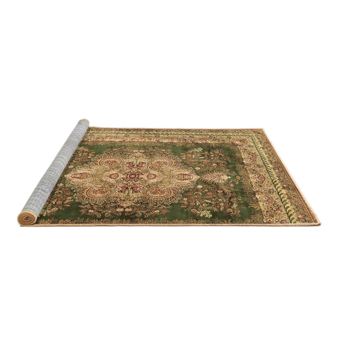 Sideview of Machine Washable Persian Brown Traditional Rug, wshtr4781brn