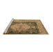 Sideview of Machine Washable Persian Brown Traditional Rug, wshtr4781brn