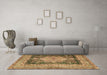 Machine Washable Persian Brown Traditional Rug in a Living Room,, wshtr4781brn