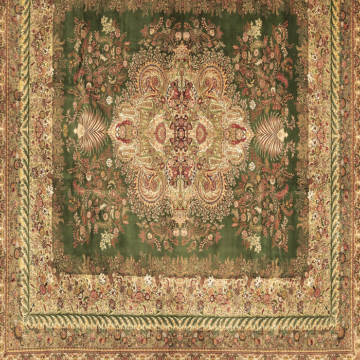 Square Persian Brown Traditional Rug, tr4781brn