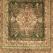 Square Persian Brown Traditional Rug, tr4781brn