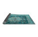Sideview of Persian Light Blue Traditional Rug, tr4781lblu