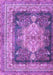 Machine Washable Persian Purple Traditional Area Rugs, wshtr4781pur