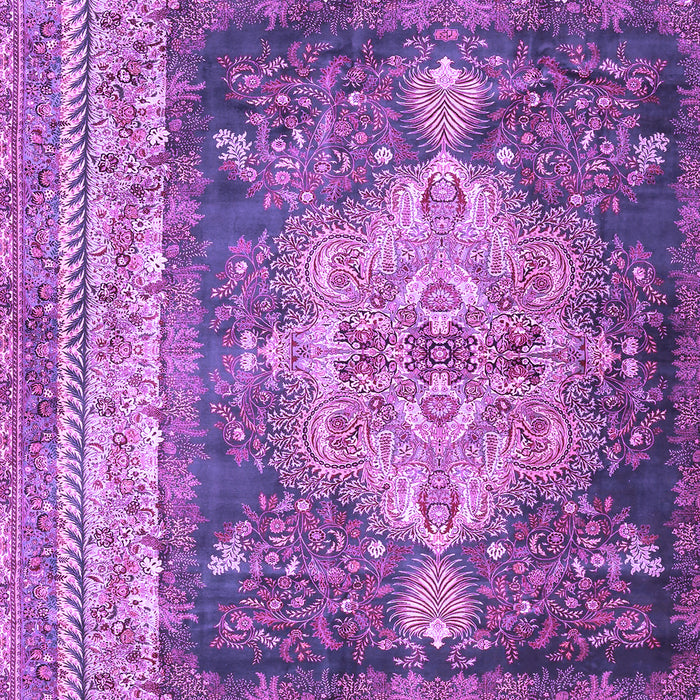 Machine Washable Persian Purple Traditional Area Rugs, wshtr4781pur