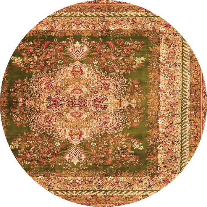 Square Persian Orange Traditional Rug, tr4781org