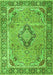 Serging Thickness of Machine Washable Persian Green Traditional Area Rugs, wshtr4782grn