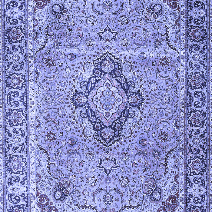Machine Washable Persian Blue Traditional Rug, wshtr4782blu