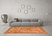 Machine Washable Persian Orange Traditional Area Rugs in a Living Room, wshtr4782org