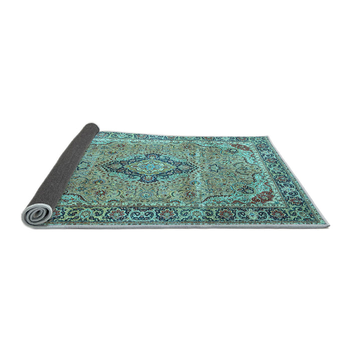 Sideview of Persian Light Blue Traditional Rug, tr4782lblu