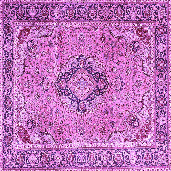 Square Machine Washable Persian Purple Traditional Area Rugs, wshtr4782pur