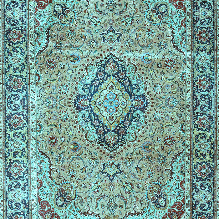 Machine Washable Persian Light Blue Traditional Rug, wshtr4782lblu
