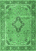 Machine Washable Persian Emerald Green Traditional Area Rugs, wshtr4782emgrn