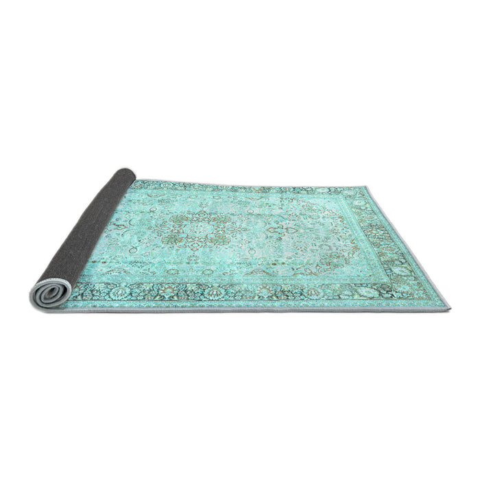 Sideview of Persian Light Blue Traditional Rug, tr4783lblu