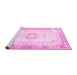 Sideview of Machine Washable Persian Pink Traditional Rug, wshtr4783pnk